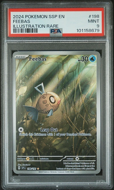 2024 Pokemon Ssp En-surging Sparks 198 Feebas Illustration Rare PSA