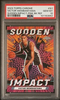 2023 Topps Chrome Sudden Impact Si1 Victor Wembanyama Basketball Refractor PSA 10