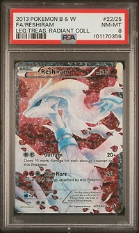 2013 Pokemon Black & White Legendary Treasures Radiant Collection Rc22 Full Art/reshiram PSA