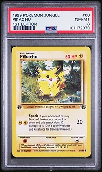 1999 Pokemon Jungle 60 Pikachu 1st Edition PSA