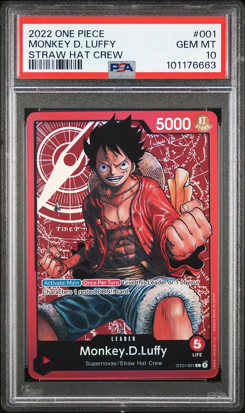 2022 One Piece Starter Deck-straw Hat Crew Monkey D. Luffy PSA 10