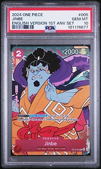 2024 One Piece English Version 1st Anniversary Set 005 Jinbe PSA 10