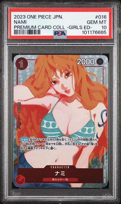 2023 One Piece Japanese Premium Card Collection -girls Edition- 016 Nami PSA 10