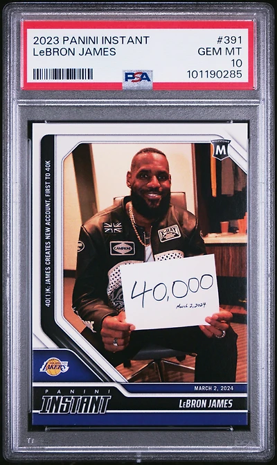 Panini Instant Lebron James PSA 10
