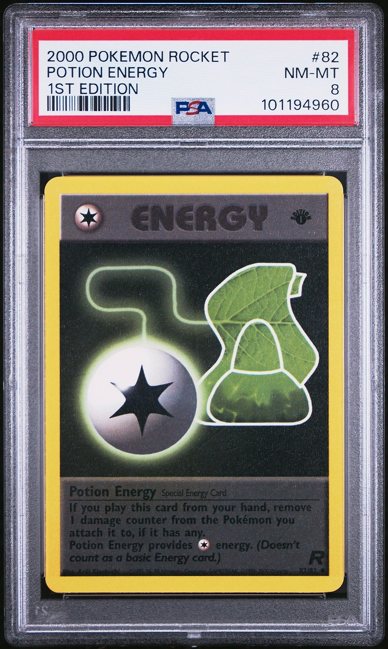 2000 Pokemon Rocket 82 Potion Energy 1st Edition PSA