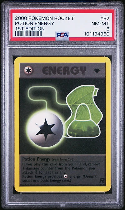 2000 Pokemon Rocket 82 Potion Energy 1st Edition PSA