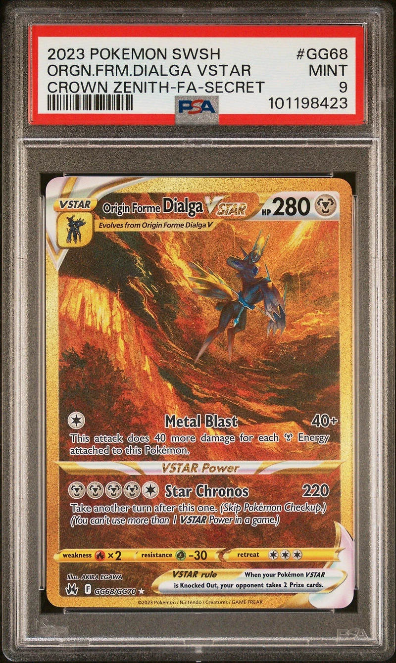 2023 Pokemon Sword And Shield Crown Zenith Gg68 Full Art/origin Forme Dialga Vstar Secret PSA