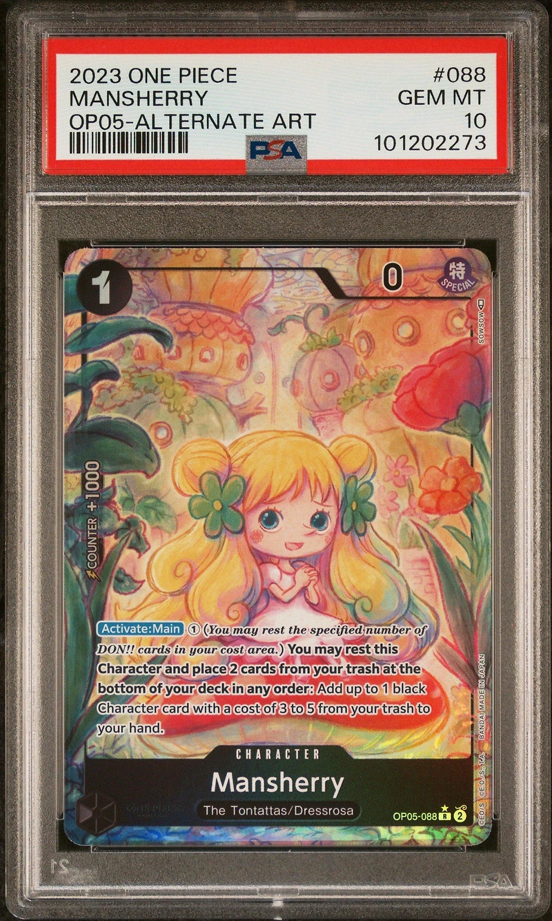 2023 One Piece Op05-awakening Of The New Era 088 Mansherry Alternate Art PSA 10
