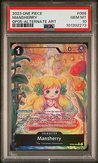 2023 One Piece Op05-awakening Of The New Era 088 Mansherry Alternate Art PSA 10