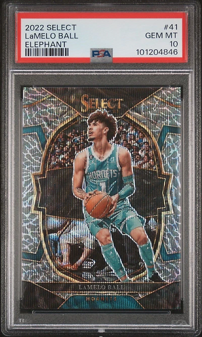 2022 Panini Select 41 Lamelo Ball Elephant PSA 10