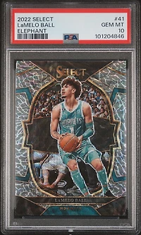 2022 Panini Select 41 Lamelo Ball Elephant PSA 10