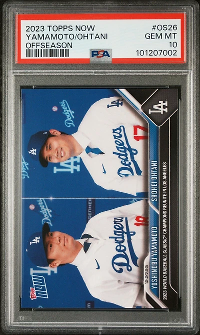2023 Topps Now Offseason Os26 Shohei Ohtani/yoshinobu Yamamoto PSA 10