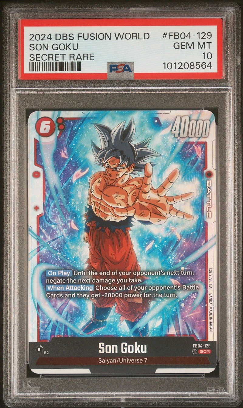 2024 Dragon Ball Super Card Game Fusion World Ultra Limit Fb04-129 Son Goku Secret Rare PSA 10