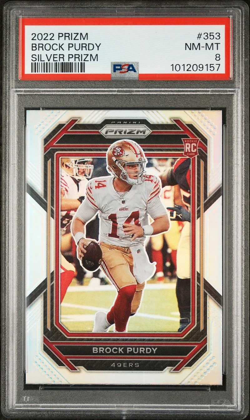 2022 Panini Prizm 353 Brock Purdy Silver Prizm PSA