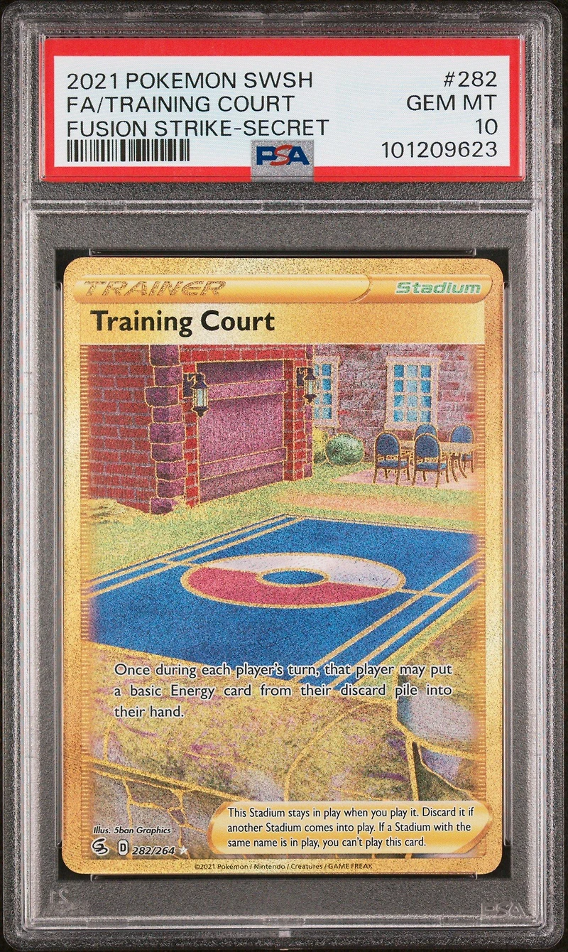 2021 Pokemon Sword & Shield Fusion Strike 282 Full Art/training Court Secret PSA