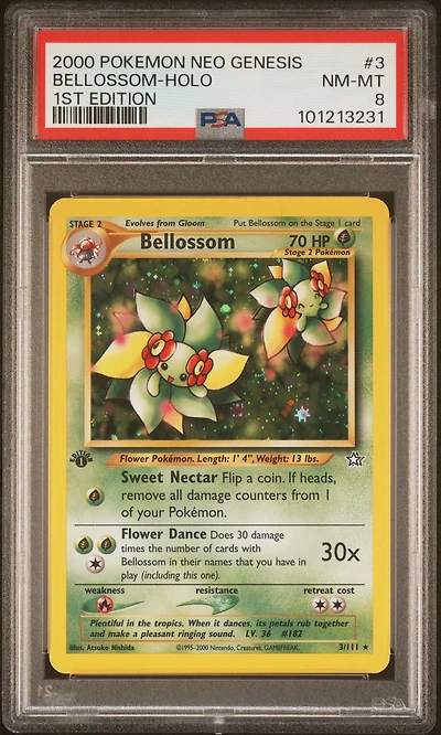 2000 Pokemon Neo Genesis 1st Edition 3 Bellossom-holo PSA