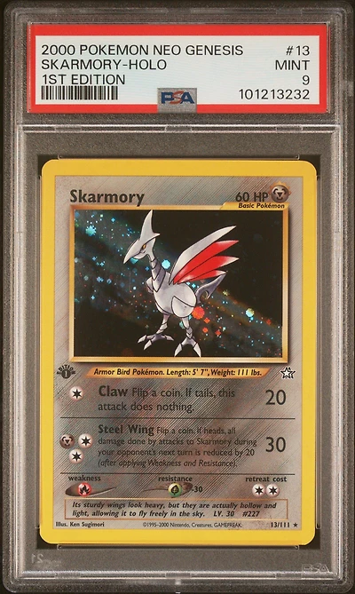 2000 Pokemon Neo Genesis 1st Edition 13 Skarmory-holo PSA