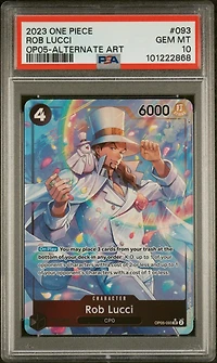2023 One Piece Op05-awakening Of The New Era 093 Rob Lucci Alternate Art PSA 10