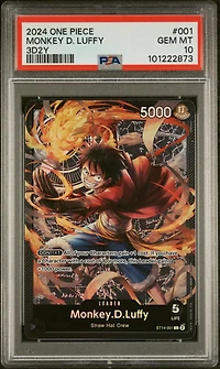 2024 One Piece Starter Deck-3d2y 001 Monkey D. Luffy PSA 10