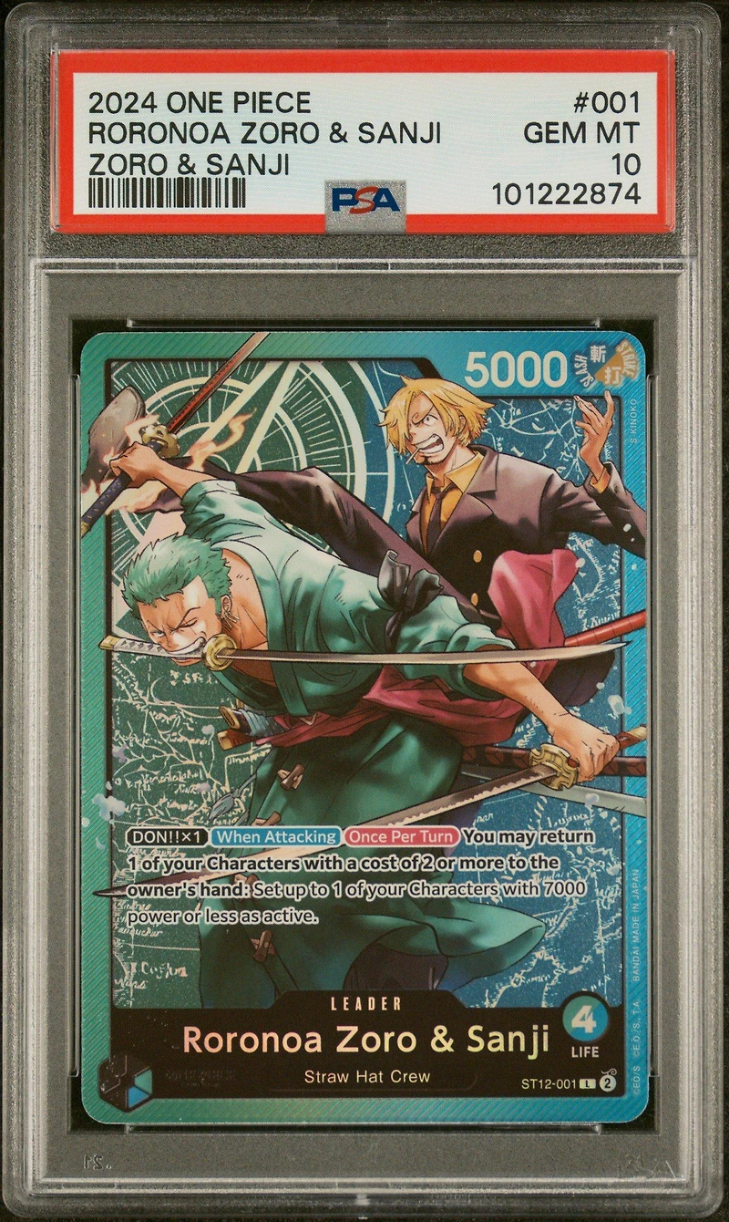 2024 One Piece Starter Deck-zoro & Sanji 001 Roronoa Zoro/sanji PSA 10