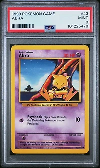 1999 Pokemon Game 43 Abra PSA