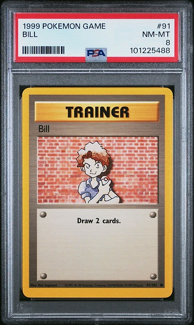 1999 Pokemon Game 91 Bill PSA