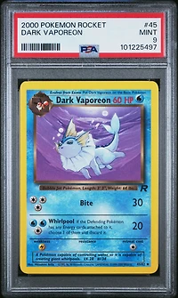 2000 Pokemon Rocket 45 Dark Vaporeon PSA