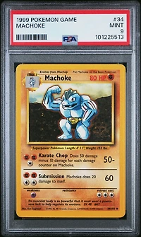 1999 Pokemon Game 34 Machoke PSA