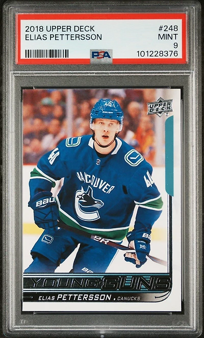 2018 Upper Deck 248 Elias Pettersson PSA 9