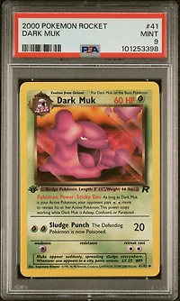 2000 Pokemon Rocket 41 Dark Muk PSA 9