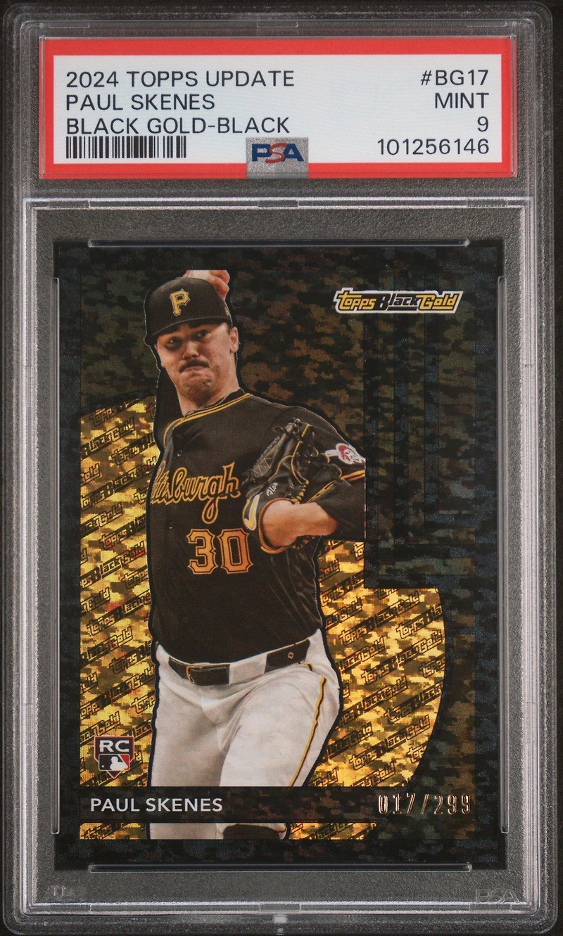 2024 Topps Update Topps Black Gold Bg17 Paul Skenes Black PSA 9