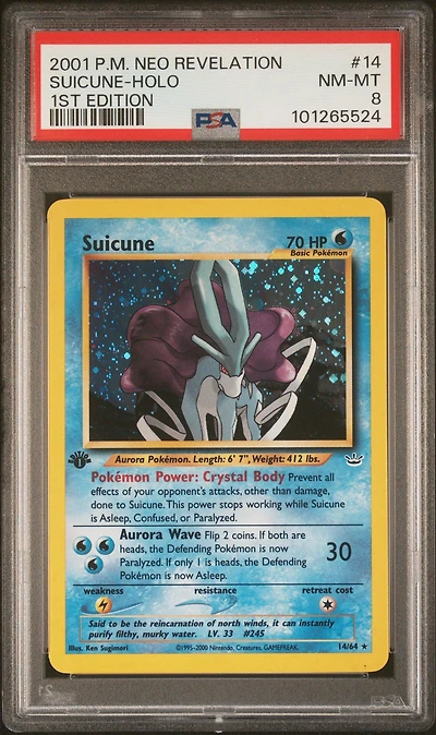 2001 Pokemon Neo Revelation 1st Edition 14 Suicune-holo PSA