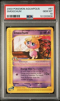 2003 Pokemon Aquapolis 61 Smoochum PSA 10