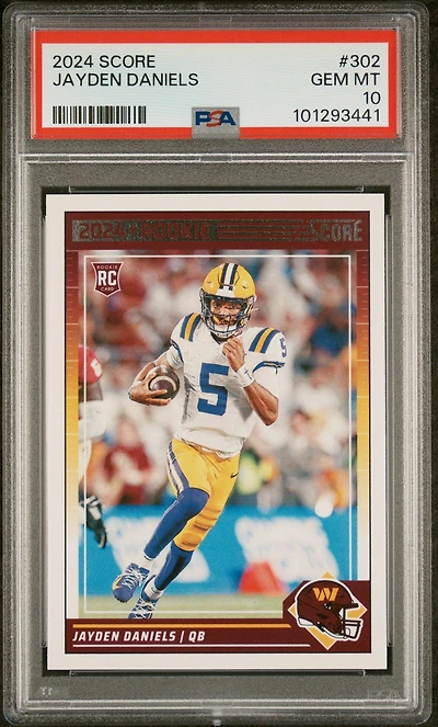 2024 Panini Score 302 Jayden Daniels PSA