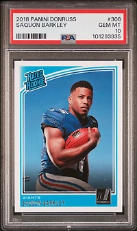 2018 Panini Donruss 306 Saquon Barkley PSA