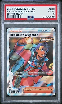 2024 Pokemon Tef En-temporal Forces 200 Explorer's Guidance Ultra Rare PSA