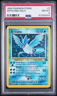 1999 Pokemon Fossil 2 Articuno-holo PSA