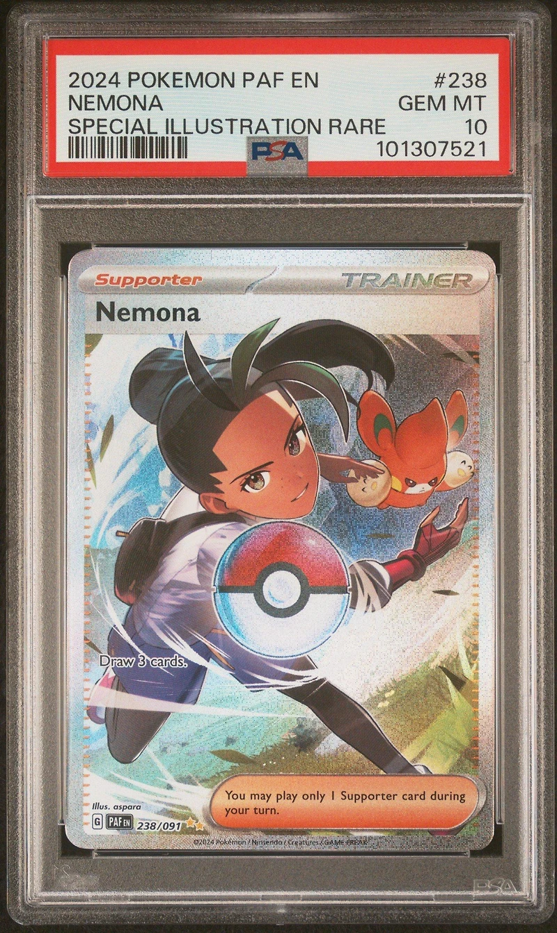 2024 Pokemon Paf En-paldean Fates 238 Nemona Special Illustration Rare PSA