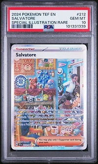2024 Pokemon Tef En-temporal Forces 212 Salvatore Special Illustration Rare PSA