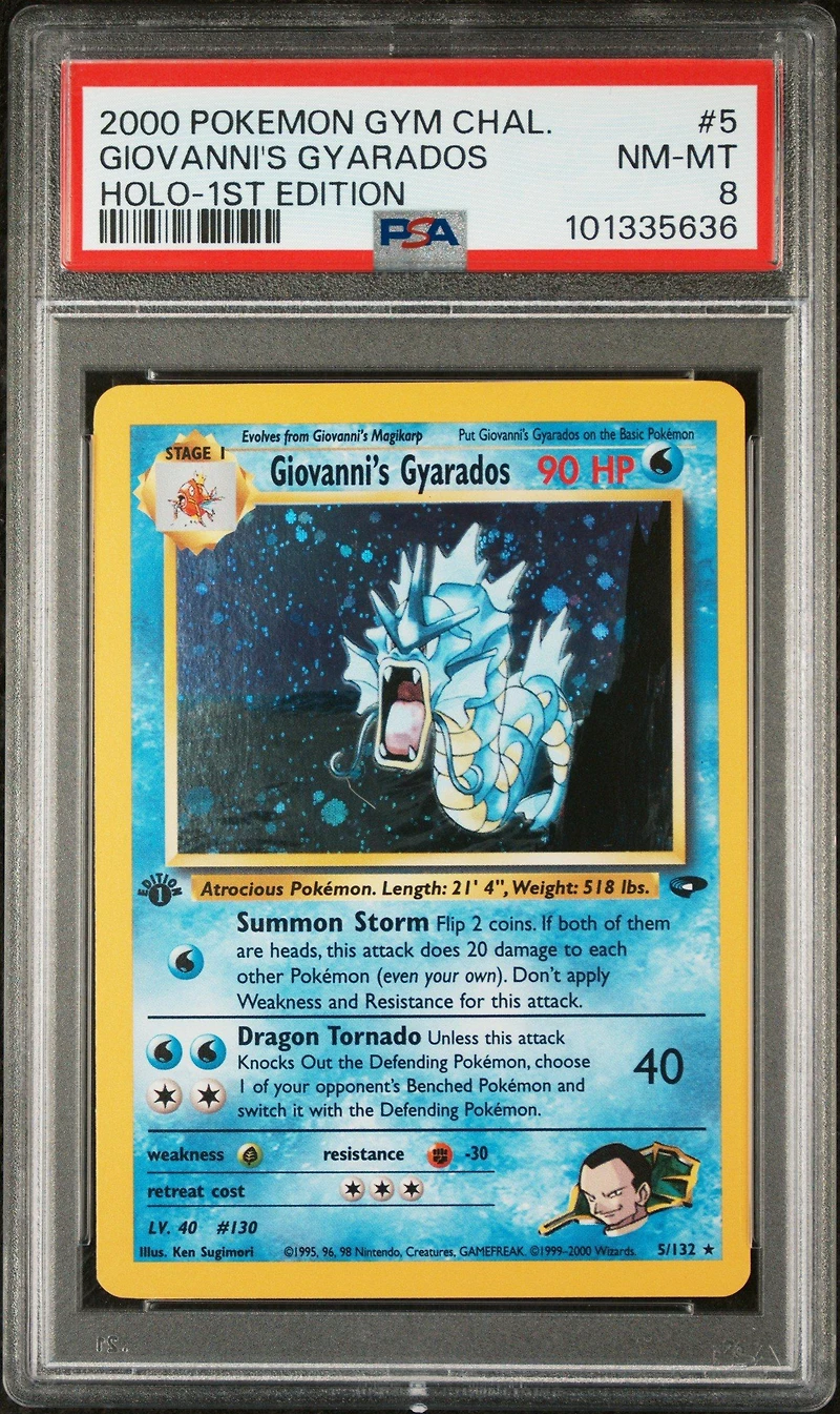 2000 Pokemon Gym Challenge 5 Giovanni's Gyarados Holo-1st Edition PSA