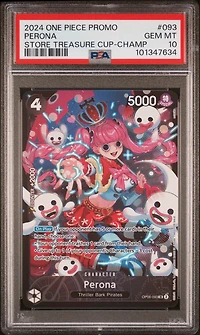 2024 One Piece Promos 093 Perona Store Treasure Cup-champion PSA 10
