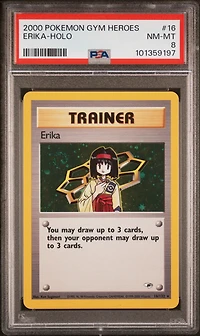 2000 Pokemon Gym Heroes 16 Erika-holo PSA