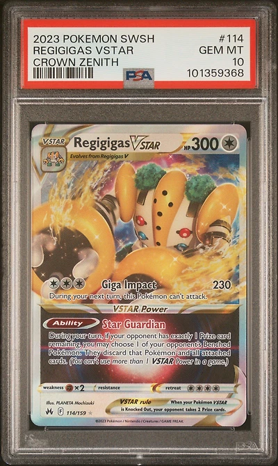 2023 Pokemon Sword And Shield Crown Zenith 114 Regigigas Vstar PSA 10