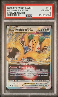 2023 Pokemon Sword And Shield Crown Zenith 114 Regigigas Vstar PSA