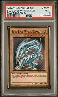 2020 Yu-gi-oh! Maximum Gold En001 Blue-eyes White Dragon 1st Edition PSA