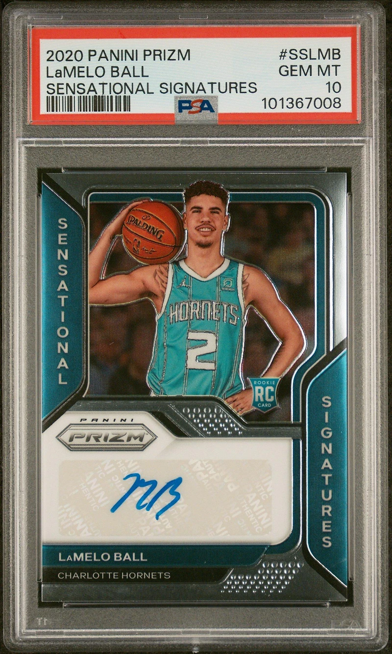 2020 Panini Prizm Sensational Signatures Sslmb Lamelo Ball PSA 10