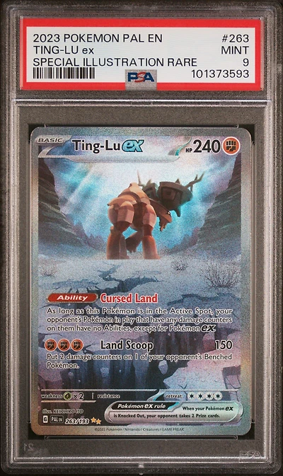 2023 Pokemon Pal En-paldea Evolved 263 Ting-lu Ex Special Illustration Rare PSA