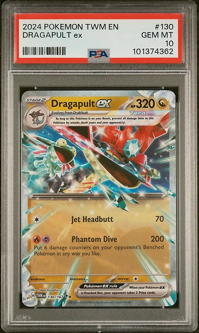 2024 Pokemon Twm En-twilight Masquerade Dragapult Ex PSA