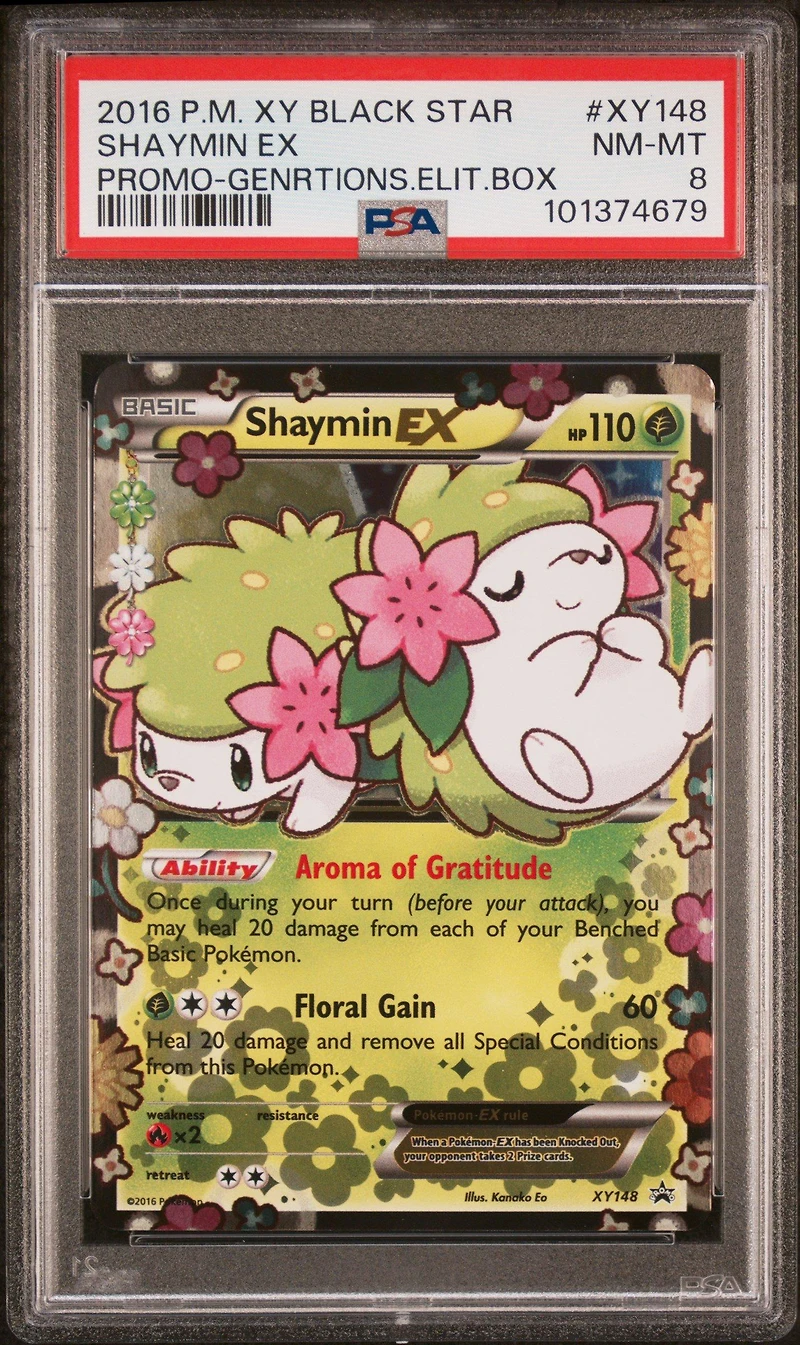 2016 Pokemon Xy Black Star Promo Xy148 Shaymin Ex Generations Elite Trainer Box PSA