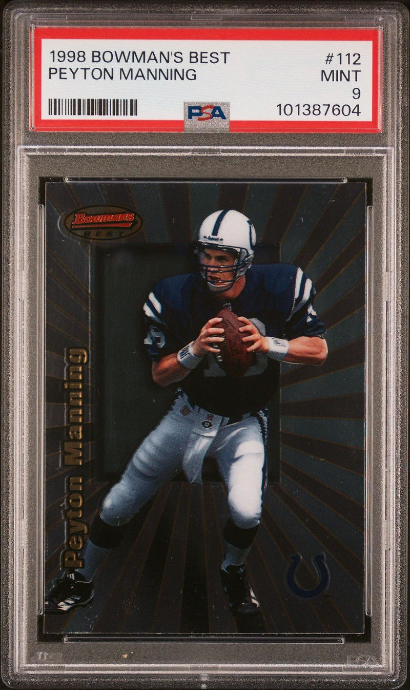 1998 Bowman's Best 112 Peyton Manning PSA 9